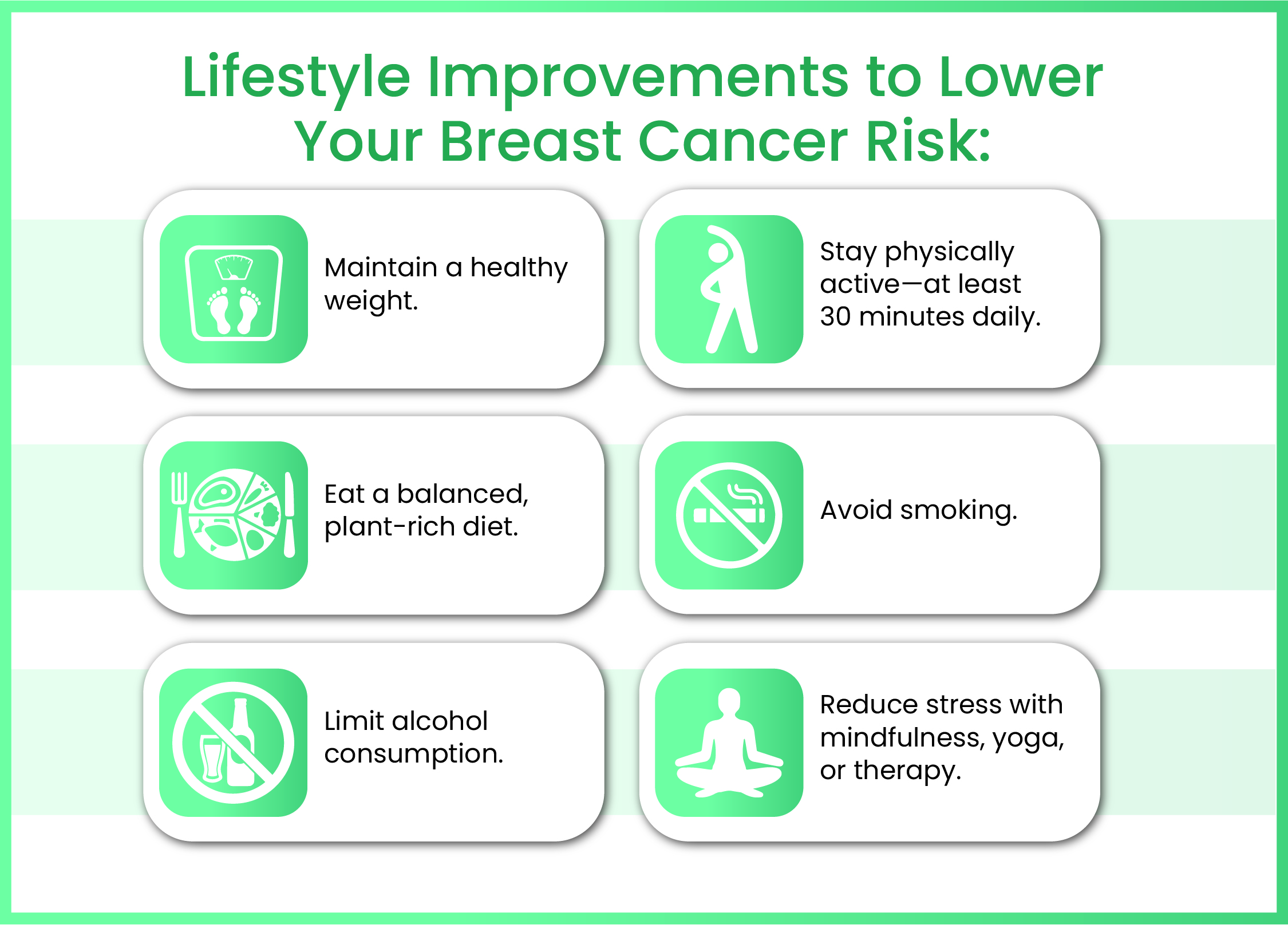 Lifestyle Improvements for Breast Cancer